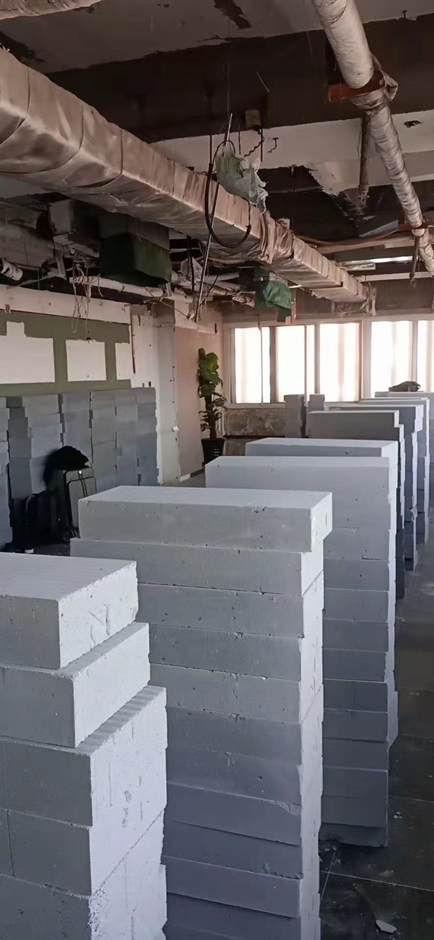 隔墙施工进度对比